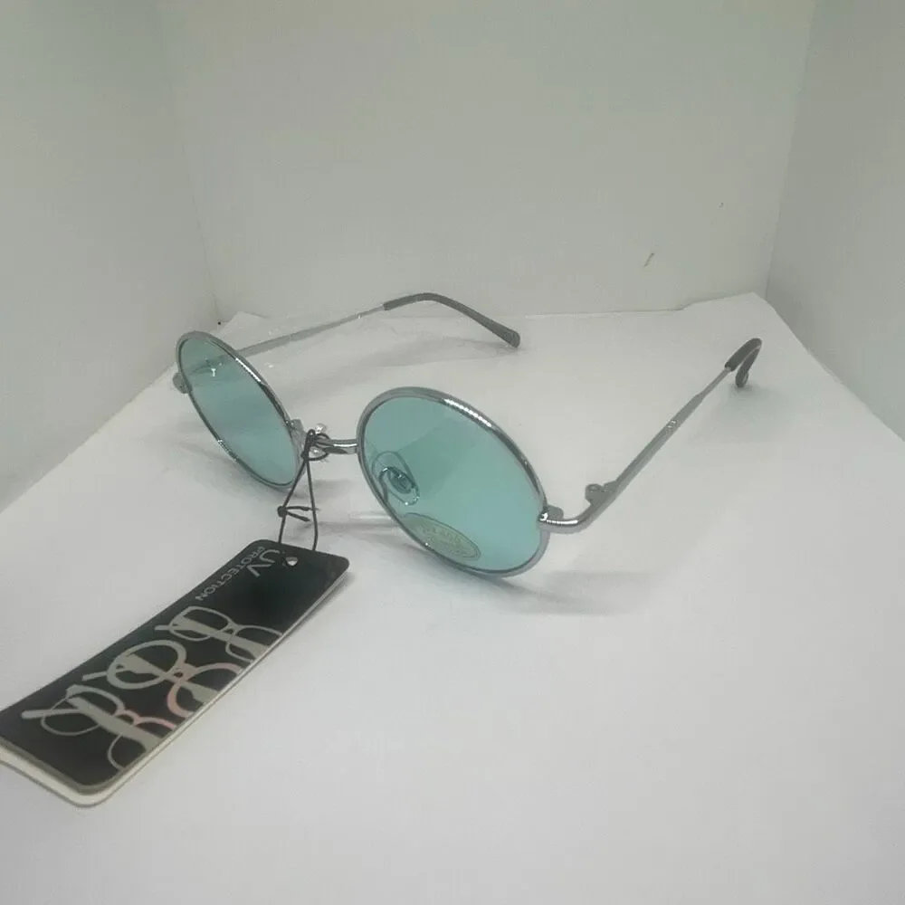 Retro Round UV400 Fashion Sunglasses – Metal Frame – New